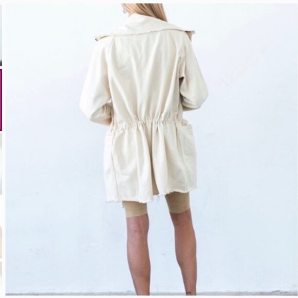 TRIBE KELLEY Ivory Fray Jacket size Medium - Picture 3 of 7